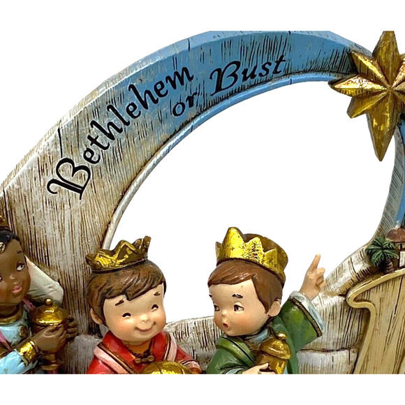 Vintage Nativity Wiseman Bethlehem or Bust Resin Sculpture Figurine Tabletop - Picture 3 of 8